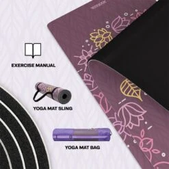 RDX SPORTS RDX D2 6mm PU Rubber Yoga Mat -Rdx Sports d2 pu yoga mats 6