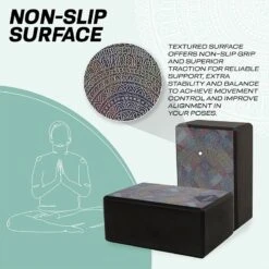 RDX SPORTS RDX D3 High Density EVA Foam Yoga Blocks Non-Slip Brick -Rdx Sports d3 black yoga blocks 3