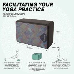 RDX SPORTS RDX D3 High Density EVA Foam Yoga Blocks Non-Slip Brick -Rdx Sports d3 black yoga blocks 7