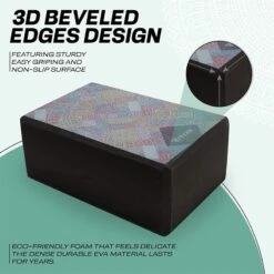 RDX SPORTS RDX D3 High Density EVA Foam Yoga Blocks Non-Slip Brick -Rdx Sports d3 black yoga blocks 8