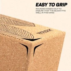 RDX SPORTS RDX D3 Cork Yoga Block Non-Slip Brick -Rdx Sports d3 cork yoga block for fitness 3