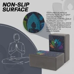 RDX SPORTS RDX D4 High Density EVA Foam Yoga Blocks Non-Slip Brick -Rdx Sports d4 yoga blocks design 3