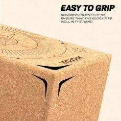 RDX SPORTS RDX D5 Cork Yoga Block Non-Slip Brick -Rdx Sports d5 cork yoga block for fitness 3