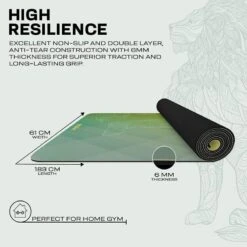 RDX SPORTS RDX D7 6mm PU Rubber Yoga Mat -Rdx Sports d7 pu yoga mats 5