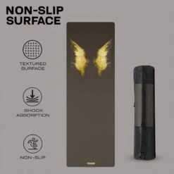 RDX SPORTS RDX D8 6mm PU Rubber Yoga Mat -Rdx Sports d8 6mm 4 in 1 pu rubber yoga mat set 7