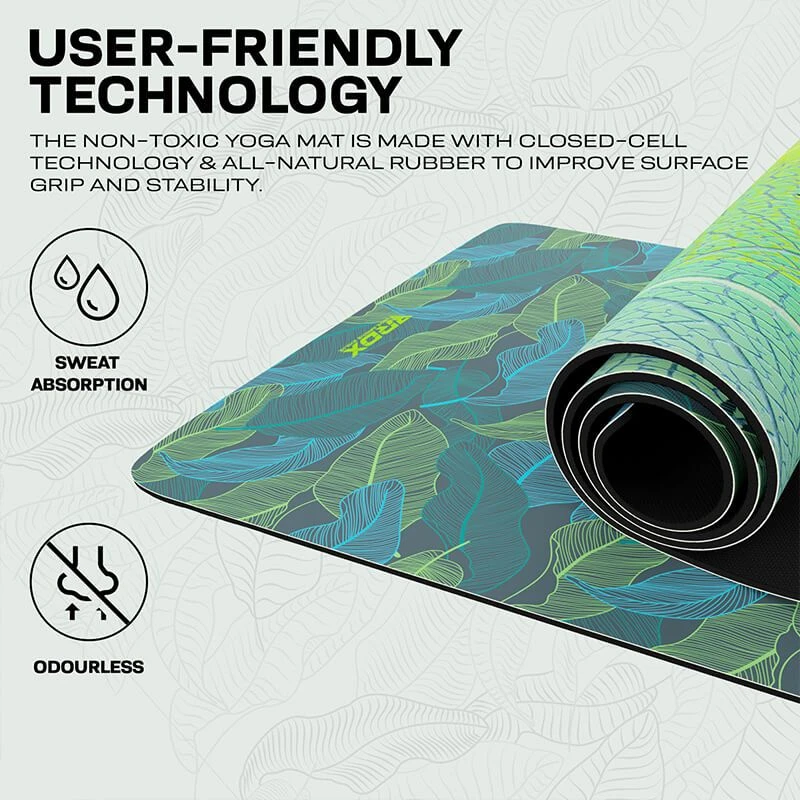 RDX SPORTS RDX D9 6mm PU Rubber Yoga Mat 10 RDX SPORTS RDX D9 6mm PU Rubber Yoga Mat - Image 8