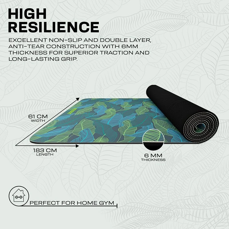 RDX SPORTS RDX D9 6mm PU Rubber Yoga Mat 6 RDX SPORTS RDX D9 6mm PU Rubber Yoga Mat - Image 4