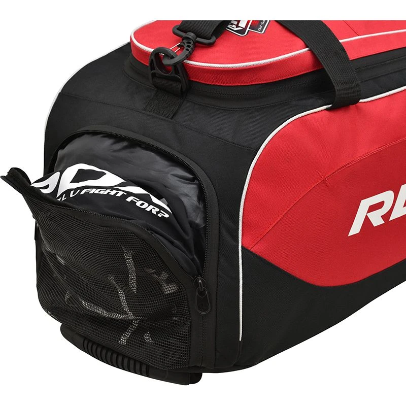 RDX SPORTS RDX R1 Gym Kit Duffle Bag - Backpack Straps & Shoes Compartment Red / Black 13 RDX SPORTS RDX R1 Gym Kit Duffle Bag - Backpack Straps & Shoes Compartment Red / Black - Image 11