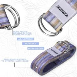 RDX SPORTS RDX F1 D-Ring Steel Buckle Cotton Yoga Strap 12 RDX SPORTS RDX F1 D-Ring Steel Buckle Cotton Yoga Strap -Rdx Sports f1 yoga strap pattern 4