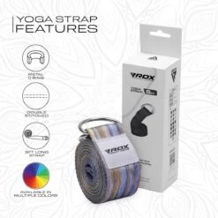 RDX SPORTS RDX F1 D-Ring Steel Buckle Cotton Yoga Strap 15 RDX SPORTS RDX F1 D-Ring Steel Buckle Cotton Yoga Strap -Rdx Sports f1 yoga strap pattern 7