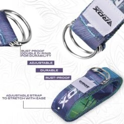 RDX SPORTS RDX F10 D-Ring Steel Buckle Cotton Yoga Strap -Rdx Sports f10 yoga strap pattern 4