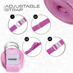 RDX SPORTS RDX F13 D-Ring Steel Buckle Cotton Yoga Strap -Rdx Sports f13 yoga strap pattern 7