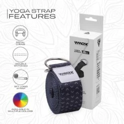 RDX SPORTS RDX F15 D-Ring Steel Buckle Cotton Yoga Strap -Rdx Sports f15 d ring steel buckle cotton yoga strap 6