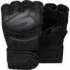 RDX SPORTS RDX F15 Noir MMA Grappling Training Gloves Open Palm Thumb Protection -Rdx Sports f15 noir mma gloves 2