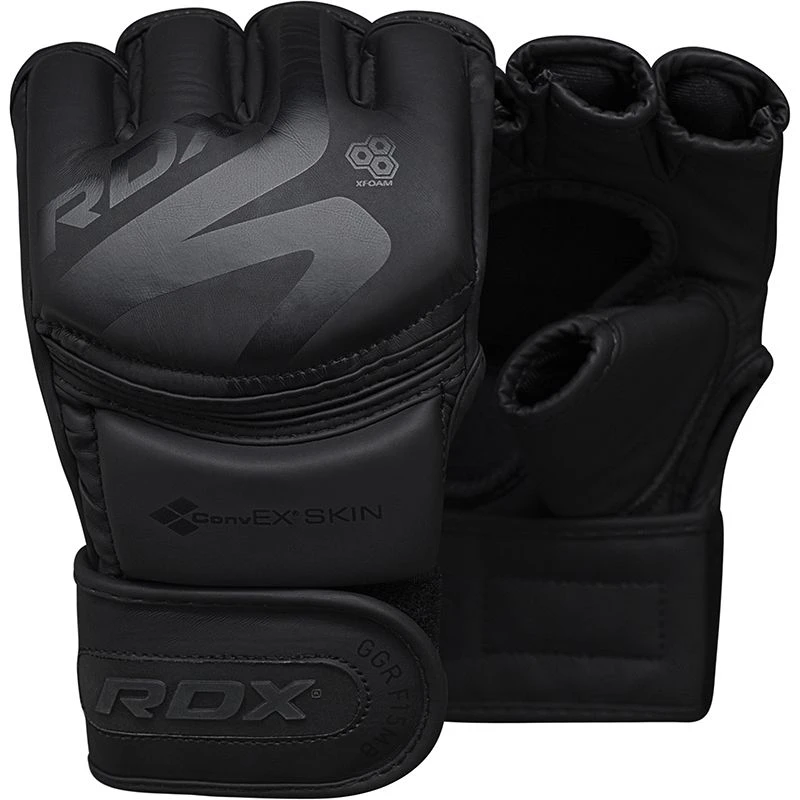 RDX SPORTS RDX F15 Noir MMA Grappling Training Gloves Open Palm Thumb Protection 2 RDX SPORTS RDX F15 Noir MMA Grappling Training Gloves Open Palm Thumb Protection