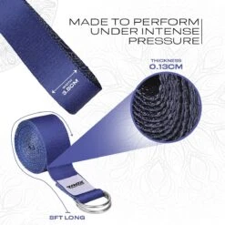 RDX SPORTS RDX F16 D-Ring Steel Buckle Cotton Yoga Strap 11 RDX SPORTS RDX F16 D-Ring Steel Buckle Cotton Yoga Strap -Rdx Sports f16 yoga strap pattern 3 1