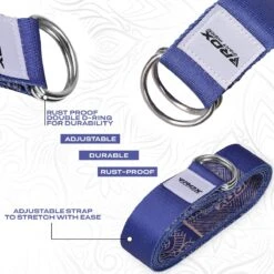 RDX SPORTS RDX F16 D-Ring Steel Buckle Cotton Yoga Strap 12 RDX SPORTS RDX F16 D-Ring Steel Buckle Cotton Yoga Strap -Rdx Sports f16 yoga strap pattern 4 1