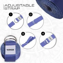 RDX SPORTS RDX F16 D-Ring Steel Buckle Cotton Yoga Strap 14 RDX SPORTS RDX F16 D-Ring Steel Buckle Cotton Yoga Strap -Rdx Sports f16 yoga strap pattern 6 1