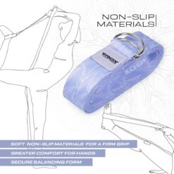 RDX SPORTS RDX F17 D-Ring Steel Buckle Cotton Yoga Strap -Rdx Sports f17 yoga strap pattern 5