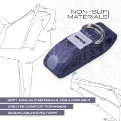 RDX SPORTS RDX F18 D-Ring Steel Buckle Cotton Yoga Strap -Rdx Sports f18 yoga strap pattern 5