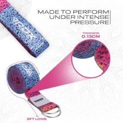 RDX SPORTS RDX F20 D-Ring Steel Buckle Cotton Yoga Strap 11 RDX SPORTS RDX F20 D-Ring Steel Buckle Cotton Yoga Strap -Rdx Sports f20 yoga strap pattern 3