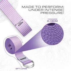 RDX SPORTS RDX F21 D-Ring Steel Buckle Cotton Yoga Strap -Rdx Sports f21 yoga strap pattern 3