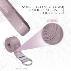 RDX SPORTS RDX F22 D-Ring Steel Buckle Cotton Yoga Strap 11 RDX SPORTS RDX F22 D-Ring Steel Buckle Cotton Yoga Strap -Rdx Sports f22 yoga strap pattern 3
