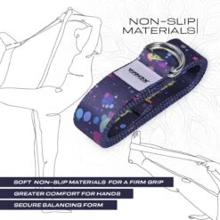 RDX SPORTS RDX F3 D-Ring Steel Buckle Cotton Yoga Strap -Rdx Sports f3 yoga strap pattern 5