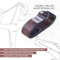 RDX SPORTS RDX F4 D-Ring Steel Buckle Cotton Yoga Strap -Rdx Sports f4 yoga strap pattern 5