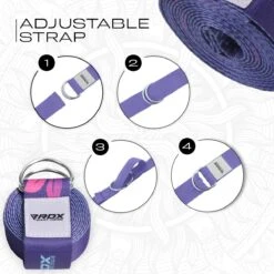 RDX SPORTS RDX F6 D-Ring Steel Buckle Cotton Yoga Strap 14 RDX SPORTS RDX F6 D-Ring Steel Buckle Cotton Yoga Strap -Rdx Sports f6 yoga strap pattern 6