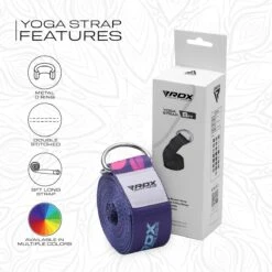 RDX SPORTS RDX F6 D-Ring Steel Buckle Cotton Yoga Strap 15 RDX SPORTS RDX F6 D-Ring Steel Buckle Cotton Yoga Strap -Rdx Sports f6 yoga strap pattern 7
