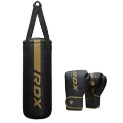 RDX SPORTS RDX F6 2FT KARA Kids Punch Bag & 6OZ Gloves -Rdx Sports f6 kara 2ft black golden kids punching bag 4