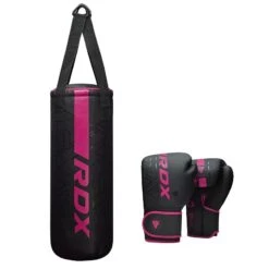 RDX SPORTS RDX F6 2FT KARA Kids Punch Bag & 6OZ Gloves -Rdx Sports f6 kara 2ft black pink kids punching bag 4