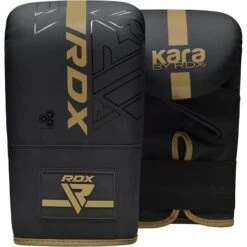 RDX SPORTS RDX F6 KARA Bag Gloves 4oz Black -Rdx Sports f6 kara 4oz black golden bag gloves 3 2 1
