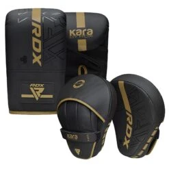 RDX SPORTS RDX F6 KARA Bag Mitts & Focus Pads -Rdx Sports f6 kara 4oz black golden bag gloves 4 4