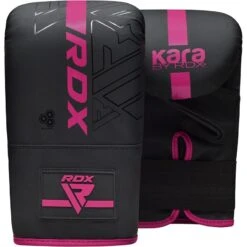 RDX SPORTS RDX F6 KARA Bag Gloves 4oz Black -Rdx Sports f6 kara 4oz black pink bag gloves 1 1 1