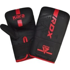RDX SPORTS RDX F6 KARA Bag Gloves 4oz Black -Rdx Sports f6 kara 4oz black red bag gloves 3 2