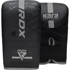 RDX SPORTS RDX F6 KARA Bag Gloves 4oz Black -Rdx Sports f6 kara 4oz black silver bag gloves 1 1 1