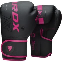 RDX SPORTS RDX F6 2FT KARA Kids Punch Bag & 6OZ Gloves -Rdx Sports f6 kara black pink 6oz boxing gloves 1