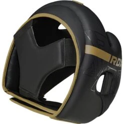 RDX SPORTS RDX F6 KARA Head Guard Black -Rdx Sports f6 kara golden black head guard 3 1