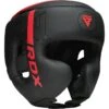 RDX SPORTS RDX F6 KARA Head Guard Black -Rdx Sports f6 red black kara head guard 2 1