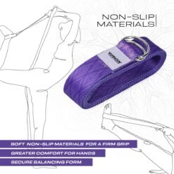 RDX SPORTS RDX F7 D-Ring Steel Buckle Cotton Yoga Strap -Rdx Sports f7 yoga strap pattern 5