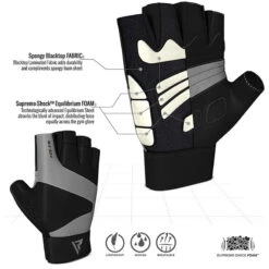 RDX SPORTS RDX S14 FERRIS WEIGHTLIFTING LEATHER GYM GLOVES -Rdx Sports ferris weight lifting gloves 224