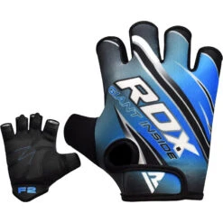 RDX SPORTS RDX F2 BLUE GYM WORKOUT GLOVES -Rdx Sports fitness workout gym gloves 285