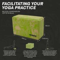 RDX SPORTS RDX GN EVA Foam High Density Non-Slips Yoga Block -Rdx Sports gnw yoga block 7