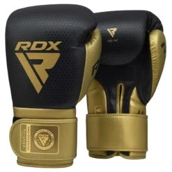 RDX SPORTS RDX L2 Mark Pro Sparring Boxing Gloves Hook And Loop Black / Golden
