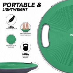 RDX SPORTS RDX S1 Balance Board With Grip -Rdx Sports green balance board with grip 4 2