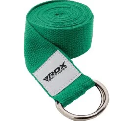 RDX SPORTS RDX P8 Non-Slip Cotton Yoga Strap With Rust Proof Steel D-Ring Buckle -Rdx Sports green yoga strap 1