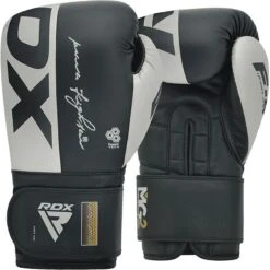 RDX SPORTS RDX F4 Boxing Sparring Gloves Hook & Loop -Rdx Sports grey f4 boxing gloves 1 4