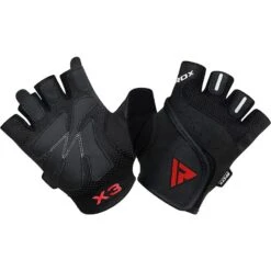 RDX SPORTS RDX S2 Half Finger Padded Bodybuilding Workout Gym Gloves -Rdx Sports gym gloves amara black